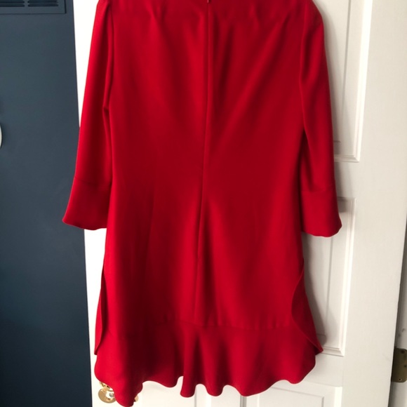Karen Millen vibrant Red ruffle skirt dress - Picture 6 of 7